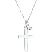 Elli Halskette Kreuz Religion Kristalle 925 Silber Elli Silber