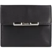 Esquire kleine Damen Geldbörse HELENA 1214-50 Schwarz Leder RFID Schutz