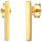 Elli Paar Ohrstecker "Ohrringe Stecker Stab Geo Gebürstet Trend 925 Silber" Gr. 16, gold, Ohrringe, Damen, 16, ohne Stein, Silber 925 (Sterlingsilber), Paar Ohrstecker