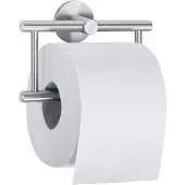 Wagner EWAR Toilettenpapierhalter, AC 220, Toilettenpapierhalter aus Chromnickelstahl massiv gedreht, Matt geschliffen, 150 x 92 x 44 mm