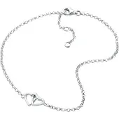 Elli Fußkette "Fußschmuck Herz Liebe Verschlungen 925 Silber" Gr. 25, silber, Fußketten, Damen, Silber 925 (Sterlingsilber), Fußkette