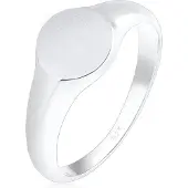Elli Siegelring "Ring Siegelring Damen Royal Basic Design 925 Silber" Gr. 58, silber, Fingerringe, Damen, 58, ohne Stein, Silber 925 (Sterlingsilber), Siegelring
