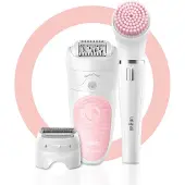 Braun Silk-épil 5 Wet&Dry 81683688, Weiß, Pink, 28 Pinzette, LED, 1 SensoFoil, Akku, 100 - 240V