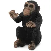 Collecta Figur Eines Schimpansenwelpen Der Umarmt Schwarz 3-6 Years Schwarz 3-6 Years