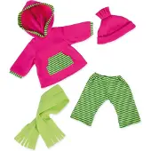 Bayer Puppenkleidung "Hose/Mütze 42-46 cm", grün (grün, pink), Puppenkleidung, Kinder, Puppenkleidung
