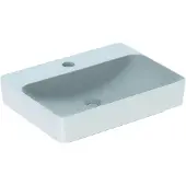Geberit VariForm Aufsatzwaschtisch rechteckig, 600x450mm, mit Hahnloch und ohne Überlauf, 500.781.00.2, Farbe: Weiß, mit KeraTect