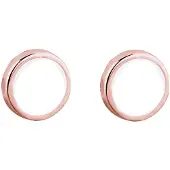 Elli Paar Ohrstecker "Ohrringe Kreis Geo Rund Basic Emaille 925 Silber", rosa (rosegold), Ohrringe, Damen, ohne Stein, Silber 925 (Sterlingsilber), Paar Ohrstecker