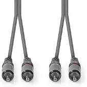 Nedis Coth24200gy50 Stereo-audiokabel 2x Rca M-2x Rca M Vernickelt 5 M