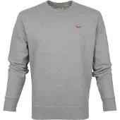 Levi's Sweatshirt "Sweatshirt The Original Housemark Crew 1er Pack", Herren, Gr. S, grau, Obermaterial: 100% Baumwolle CO., Sweatshirts Sweatshirt