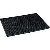 Wenko Maxi Abtropfmatte Kunststoff mit Noppenstruktur, 30 x 40 cm, Strapazierfähige Spülmatte für schnelles Trocknen rutschfest und platzsparend, 1 Stück, Farbe: schwarz