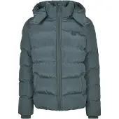 Urban Classics - HOODED PUFFER Winterjacke bottlegreen - XL