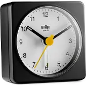 Braun BC02XBW, Quarzwecker, Rechteck, Schwarz, Weiß, Analog, Akku, AA
