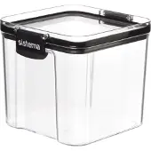 Sistema Aufbewahrungsbox Tritan Quadrat 700 ml Transparent/Schwarz