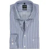 Olymp Businesshemd "Luxor modern fit", Herren, Gr. 38, N-Gr, blau (marine), Web, Obermaterial: 100% Baumwolle, gestreift, modern fit normal, Hemden Businesshemd