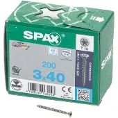 Spax Universalschraube Edelstahl A2 - Vollgewinde, Senkkopf, T-STAR plus, S-Spitze, Rostfrei