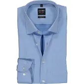 Olymp Businesshemd "Level Five body fit", Herren, Gr. 42, N-Gr, blau, Web, Obermaterial: 97% Baumwolle, 3% Elastolefin, 2-Knopf-Manschette, Hemden Businesshemd