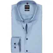 Olymp Businesshemd "Level Five body fit", Herren, Gr. 40, N-Gr, blau (bleu), Web, Obermaterial: 97% Baumwolle, 3% Elastolefin, 2-Knopf-Manschette, Hemden Businesshemd
