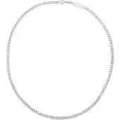 KUZZOI Silberkette "Halskette Herren Panzerkette Basic Mann 925 Silber" Gr. 60, silber, Halsketten, Herren, 60, ohne Stein, Silber 925 (Sterlingsilber), Silberkette