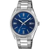 Casio Collection MTP-1302PD-2AVEF Herren Uhr Quarz Silber Blau