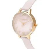 Olivia Burton OB16SP20 Damen-Armbanduhr, Edelstahl-Gehäuse, Leder-Armband