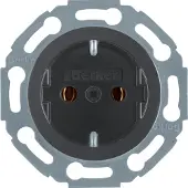Berker Hager 474521, Typ F, Schwarz, Duroplast, Kunststoff, 250 V, 16 A, 50 - 60