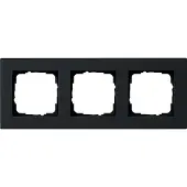 Gira Abdeckrahmen, 3f, flach, E2, Schwarz, m, 1 Stk.