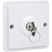 Züblin 701-38700 Spritzwassergeschützter Schlüsselschalter 10 A mit Schraubklemmen, wei 70138700