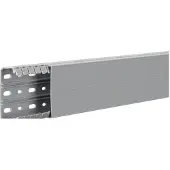 Hager Verdrahtungskanal aus PVC BA7 40x80mm steingrau, Kabelkanal, Grau, PVC, V0, EN50085-2-3, 80 mm