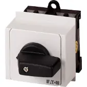 Eaton Power Quality Eaton 207403 EIN-AUS-Schalter, T0, 20 A, Verteilereinbau, 2 Baueinheit(en), 3-polig + N, mit schwarzem Knebel und Frontschild T0-2-8900/IVS