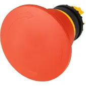 Eaton Power Quality Eaton 121464 NOT-HALT-/NOT-AUS-Taste, RMQ-Titan, Palmenform, 60 mm, unbeleuchtet, Drehentriegelung, rot, gelb, RAL 3000 M22-PVT60P