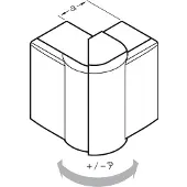Hager LFF400637035 Außeneck einstellb hfr LF/LFH 40x60mm lg