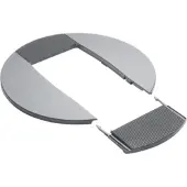 Hager DAC2807035 Rosette für Deckenanschlusssäule halogenfrei zu DA200 2-seitig lichtgrau