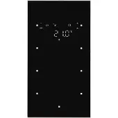 Berker 75643035 Glas-Sensor 3fach mit Temperaturregler Glas, schwarz TS Sensor