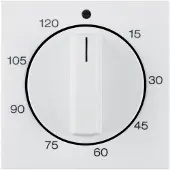 Hager Z.-Stk. m. Regulierknopf f. mech. Zeitschaltuhr S.1/B.3/B.7 polarweiß, glänzend, Selector switch, Weiß, Duroplast, IP20, 1 Stück(e)