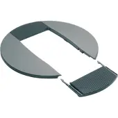 Hager DAC280LAN Rosette für Deckenanschlusssäule halogenfrei zu DA200 2-seitig lackiert Alu