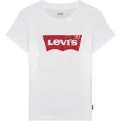 Levi's T-Shirt KIDS "LVB BATWING TEE", Jungen, Gr. 6/116, weiß, Single Jersey, Obermaterial: 100% Baumwolle, bedruckt, Basic schmal hüftlang, Rundhals, gerader Abschluss, Shirts T-Shirt, for BOYS