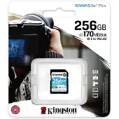 Kingston Technology Canvas Go! Plus 256GB SDXC Canvas Go Plus 170R C10 UHS-I U3 V30, 256 GB, SD, Klasse 10, UHS-I, 170 MB/s, 90 MB/s