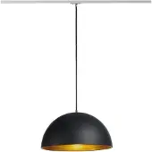 SLV 1-Phasen Schienensystem Pendelleuchte Forchini, schwarz, gold, mit silbergrauem Adapter