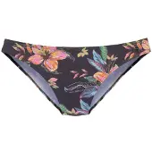 LASCANA Bikini-Hose "Malia", Damen, Gr. 34, N-Gr, grau (anthrazit, bedruckt), Microfaser, Microfaser, Polyamid, bedruckt, floral, Badehosen Bikini-Hose, mit normalem Schnitt