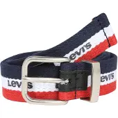 Levi's Stoffgürtel KIDS, Jungen, Gr. M (66/71), blau (marineblaus), Web, Kunstfaser, gestreift, Gürtel Stoffgürtel, for Boys