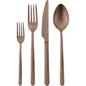 Korkmaz Riva 24 teiliges Besteck-Set in Rosegold - Tafelbesteck aus hochwertigem 18/10-Edelstahl
