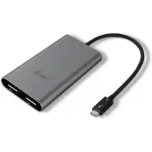 I-Tec Thunderbolt 3 Dual DP Video Adapter, Thunderbolt 3, USB Typ-C, DisplayPorts ausgang, 5120 x 2880 Pixel