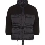 Urban Classics Ladies - Sherpa Puffer Jacke schwarz - 3XL