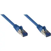 GOOD CONNECTIONS Patchkabel Cat. 6A S/FTP, RNS Rastnasenschutz, halogenfrei, 1m, blau