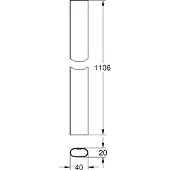 GROHE Rainshower SmartControl Ersatzrohr für Duschsysteme Metall, 15 cm länger als Originalrohr, 48350000