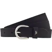 Mustang Ledergürtel "Harper", Damen, Gr. 95, schwarz, Rindsleder, unifarben, Gürtel Ledergürtel, schmale Form, 2,5 cm breit, aus Rindsleder, mit ovaler Schließe