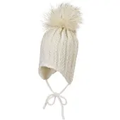 Sterntaler Strickmütze "Strickmütze", Mädchen, Gr. 43, beige (ecru), Mützen Strickmütze