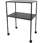 Spinder Design Trolly: Minimalistischer Stahl-Serviertisch, Schwarz, Mobil 60x40x86 cm