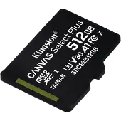 Kingston Technology 512GB micSDXC Canvas Select Plus 100R A1 C10 Einzelpack ohne Adapter, 512 GB, MicroSDXC, Klasse 10, UHS-I, 100 MB/s, 85 MB/s