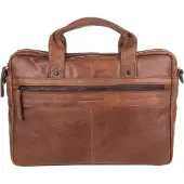 Spikes & Sparrow Leder Businesstasche Schultertasche mit Laptopfach Bronco Briefcase Brandy braun